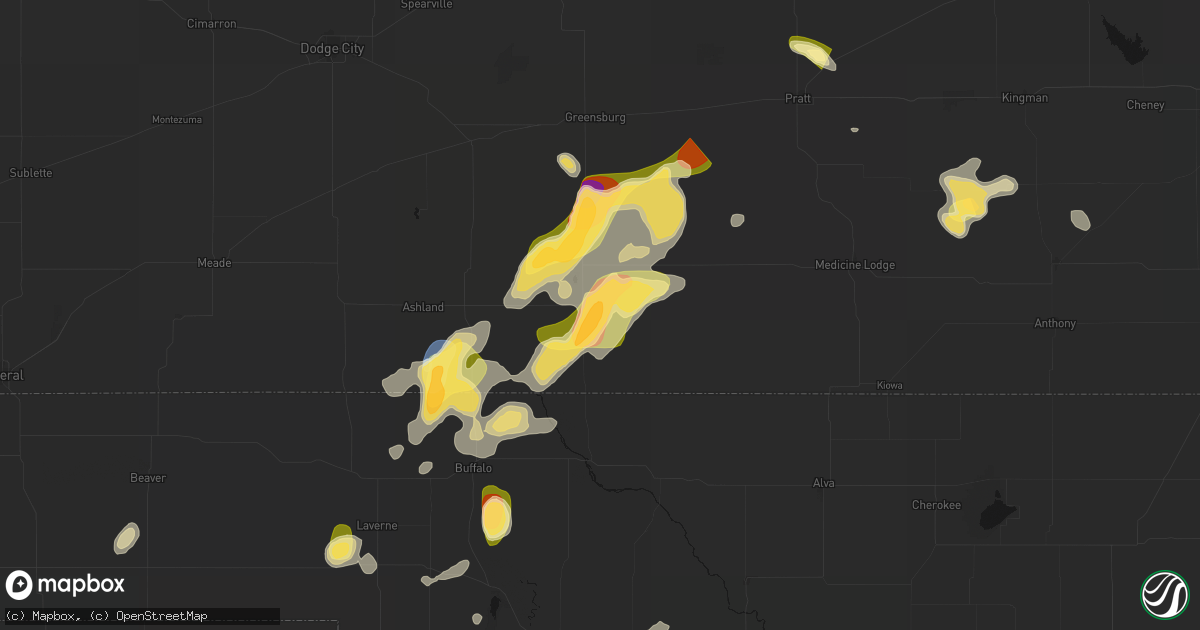 Hail map in Coldwater, KS on September 12, 2026