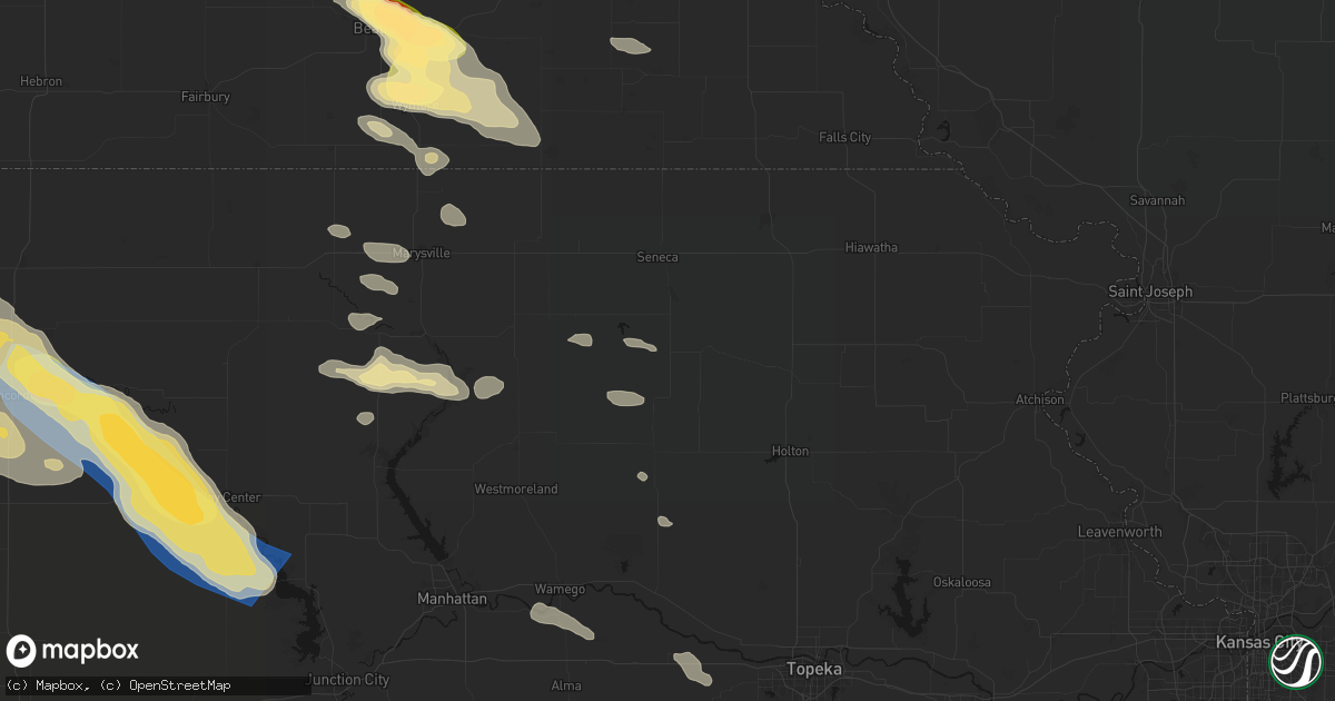 Hail map in Corning, KS on September 12, 2026