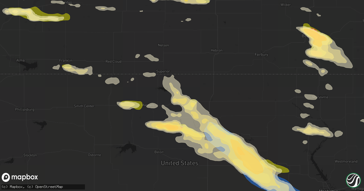 Hail map in Courtland, KS on September 12, 2026