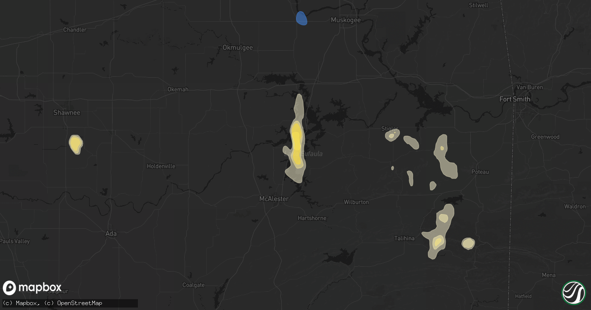 Hail map in Crowder, OK on September 12, 2026