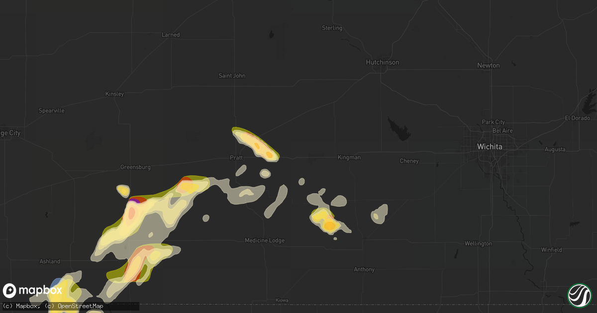 Hail map in Cunningham, KS on September 12, 2026