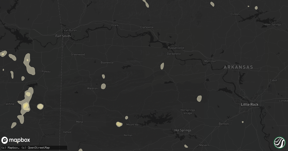 Hail map in Danville, AR on September 12, 2026