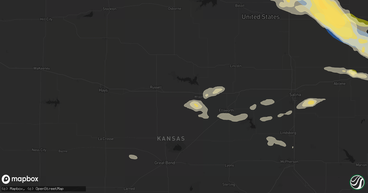 Hail map in Dorrance, KS on September 12, 2026