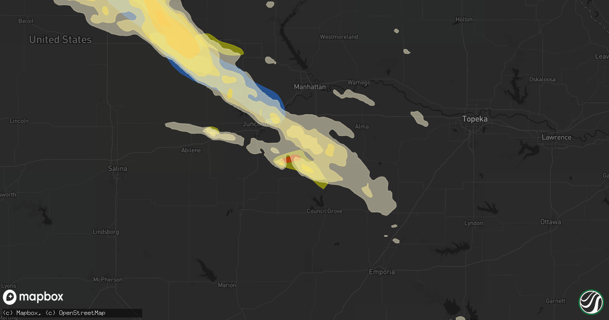 Hail map in Dwight, KS on September 12, 2026