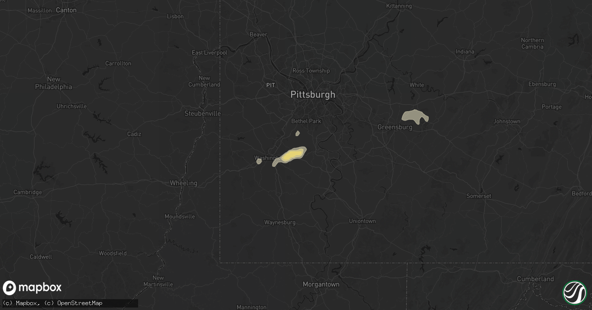 Hail map in Eighty Four, PA on September 12, 2026