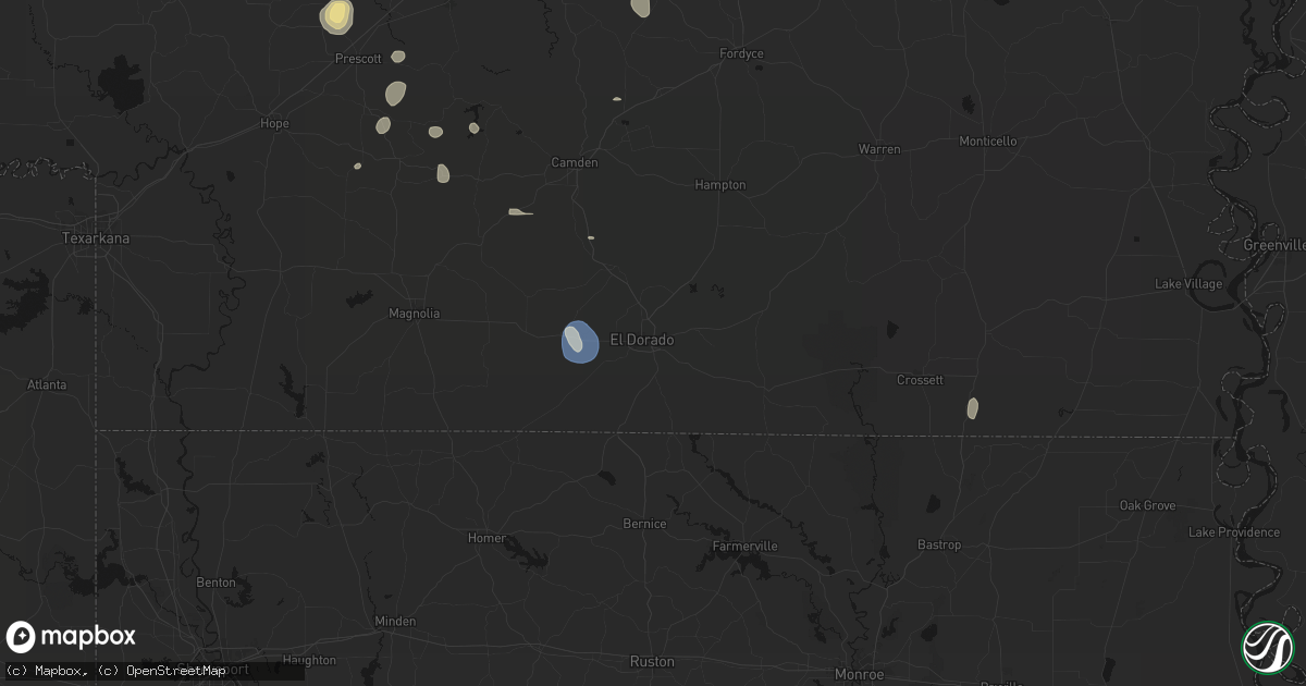 Hail map in El Dorado, AR on September 12, 2026