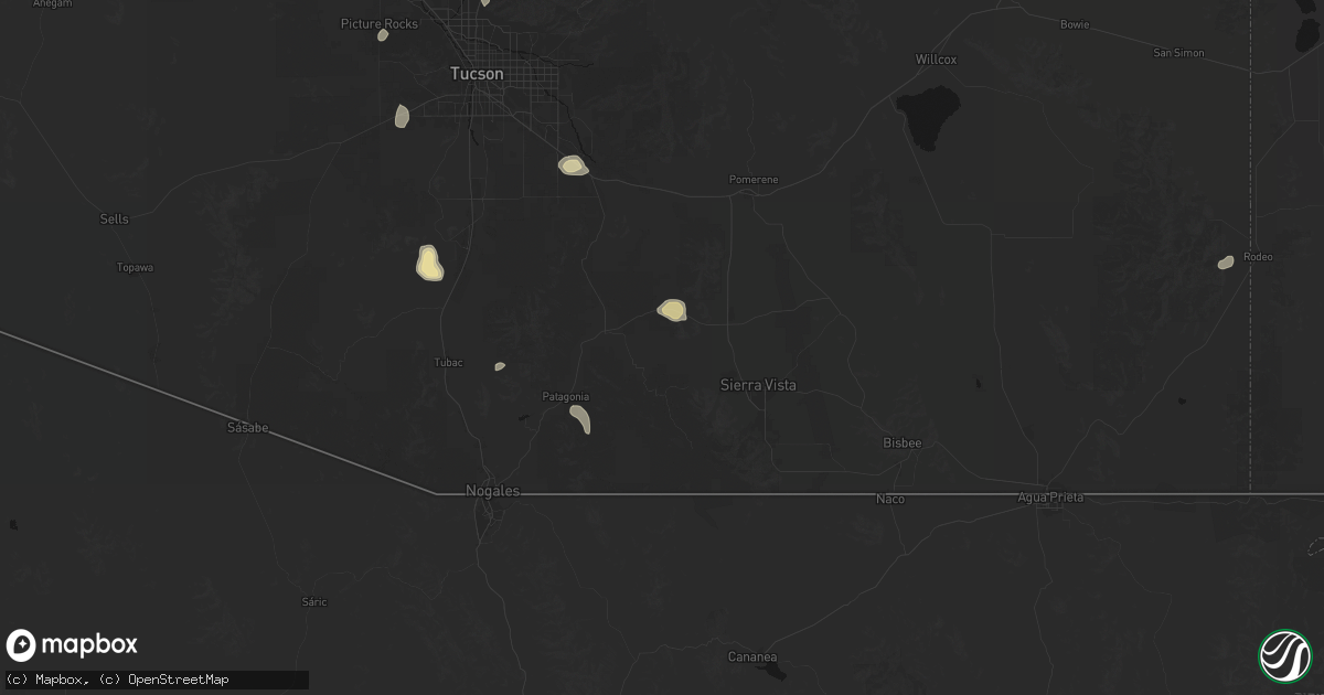 Hail map in Elgin, AZ on September 12, 2026