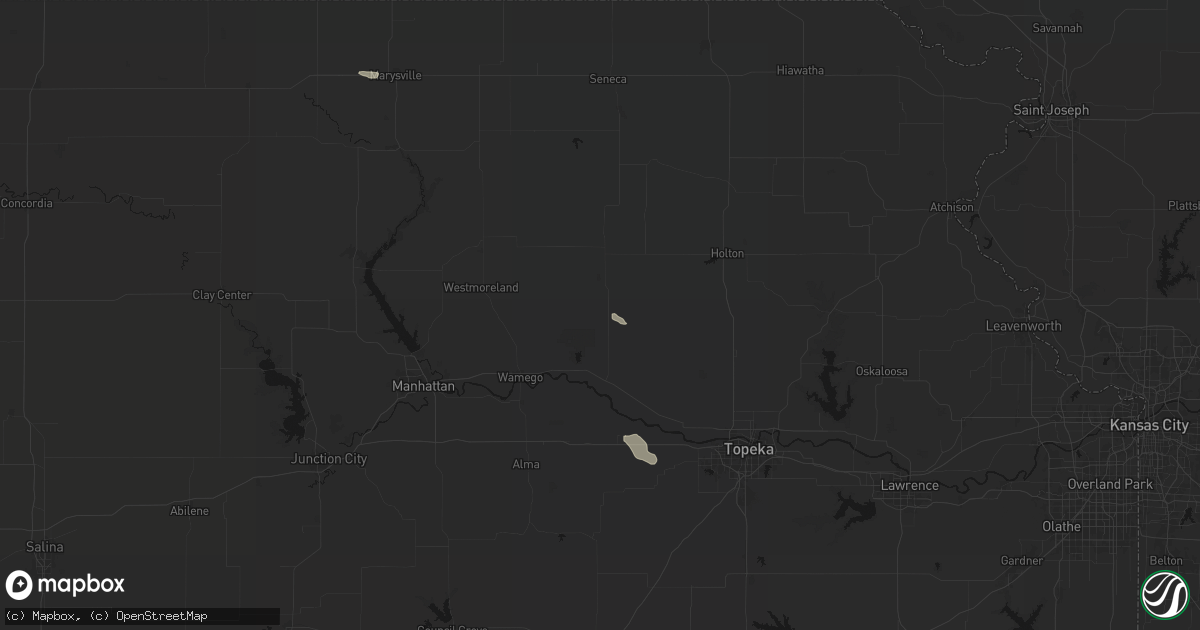 Hail map in Emmett, KS on September 12, 2026