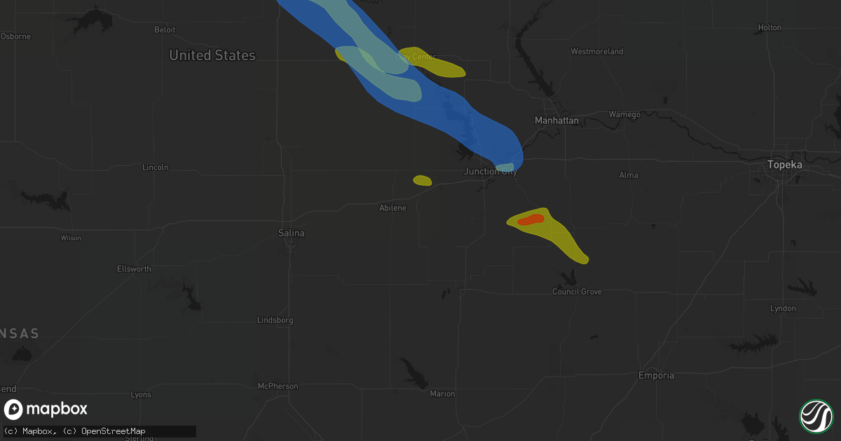 Hail map in Enterprise, KS on September 12, 2026