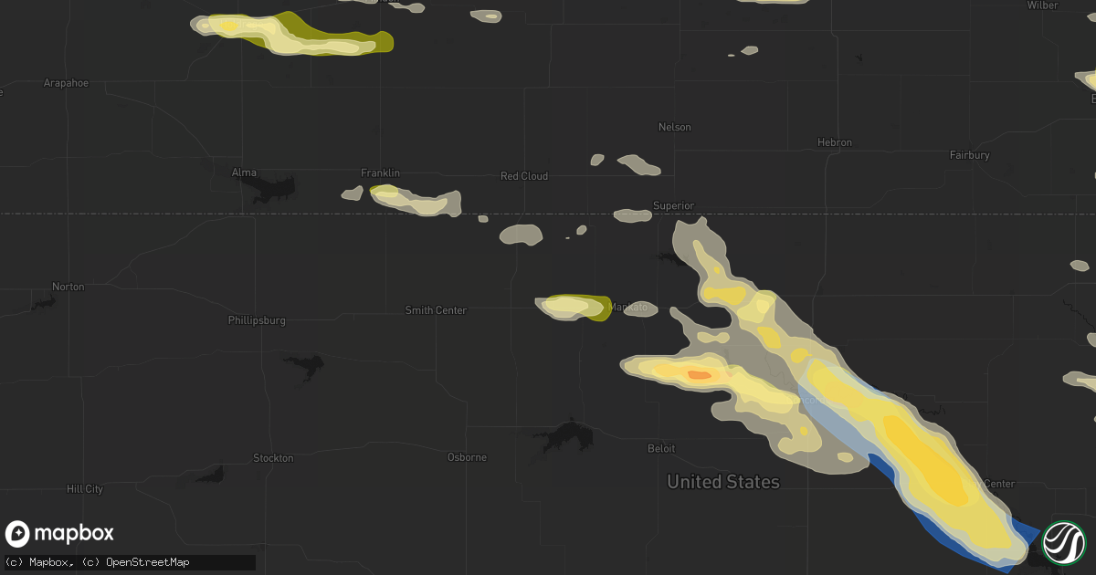 Hail map in Esbon, KS on September 12, 2026