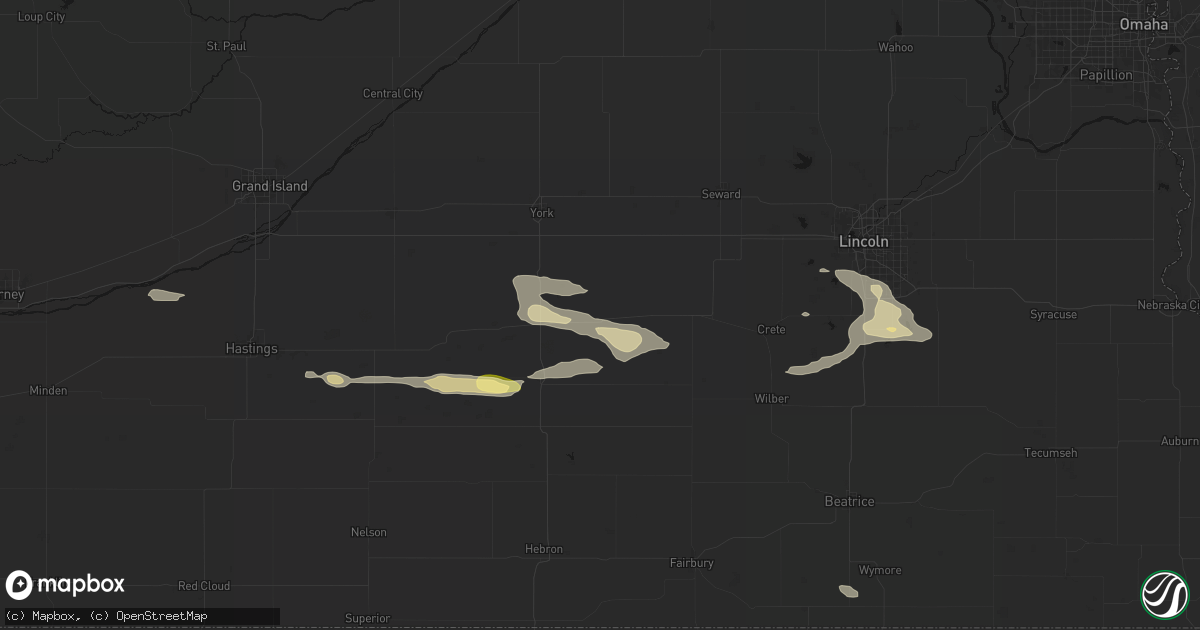 Hail map in Exeter, NE on September 12, 2026