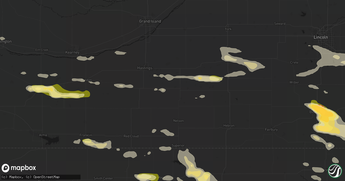 Hail map in Fairfield, NE on September 12, 2026