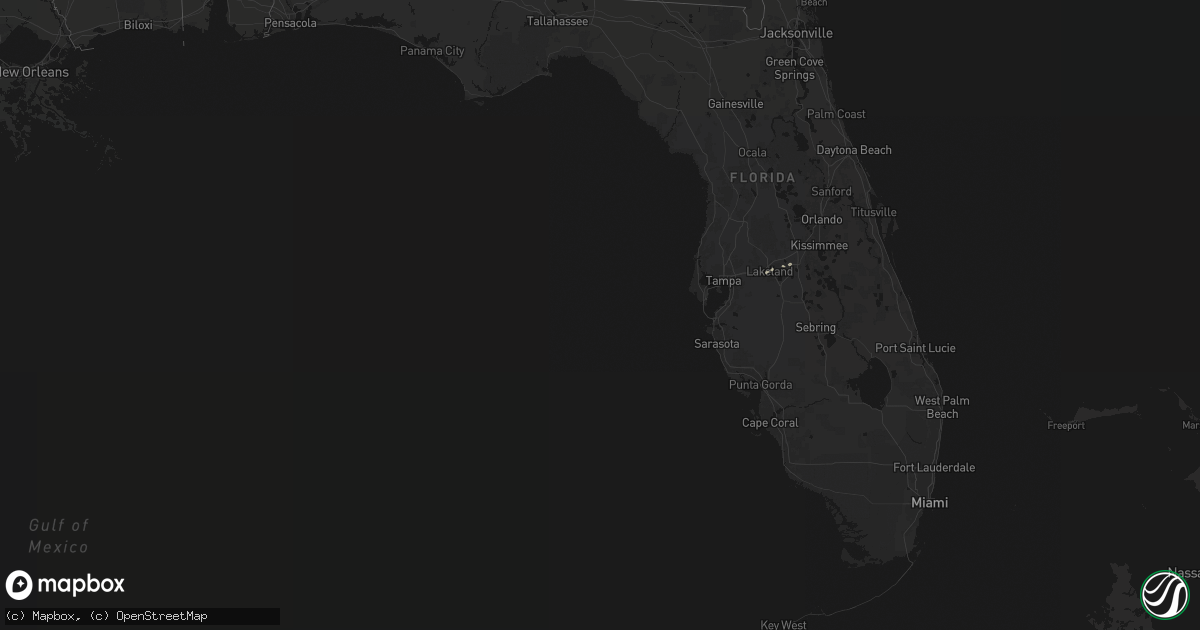 Hail map in Florida on September 12, 2026