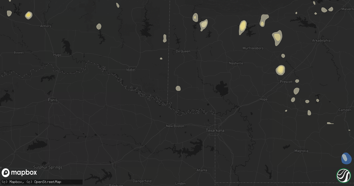 Hail map in Foreman, AR on September 12, 2026