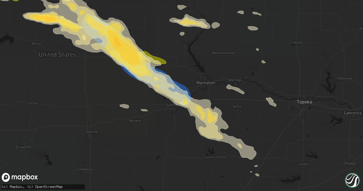 Hail map in Fort Riley, KS on September 12, 2026
