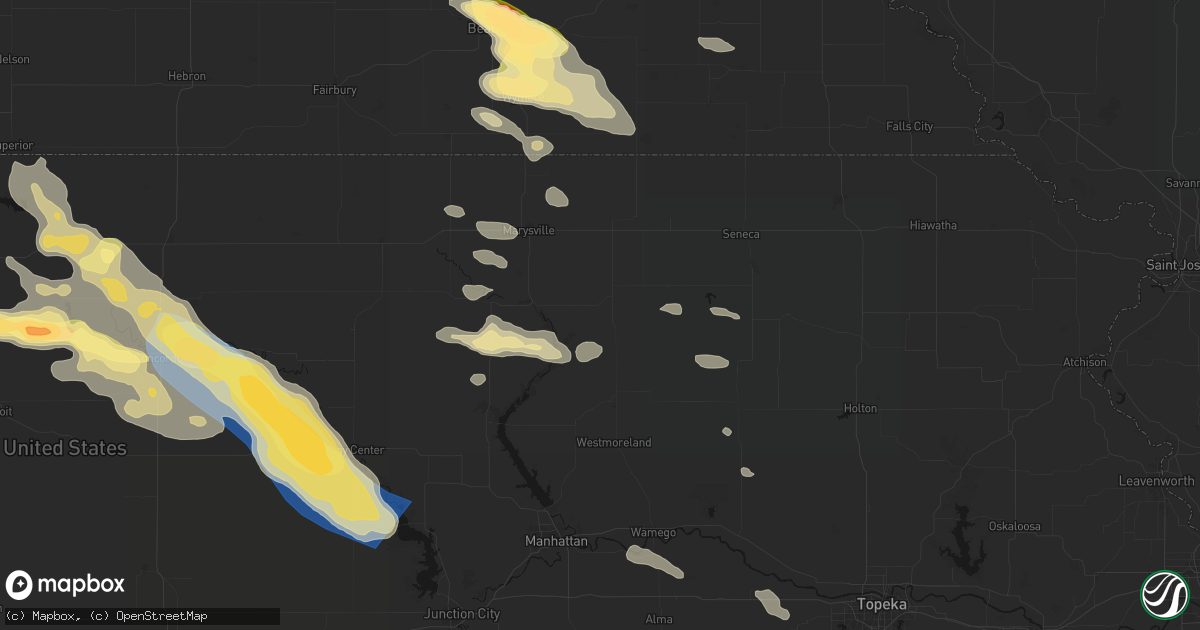 Hail map in Frankfort, KS on September 12, 2026