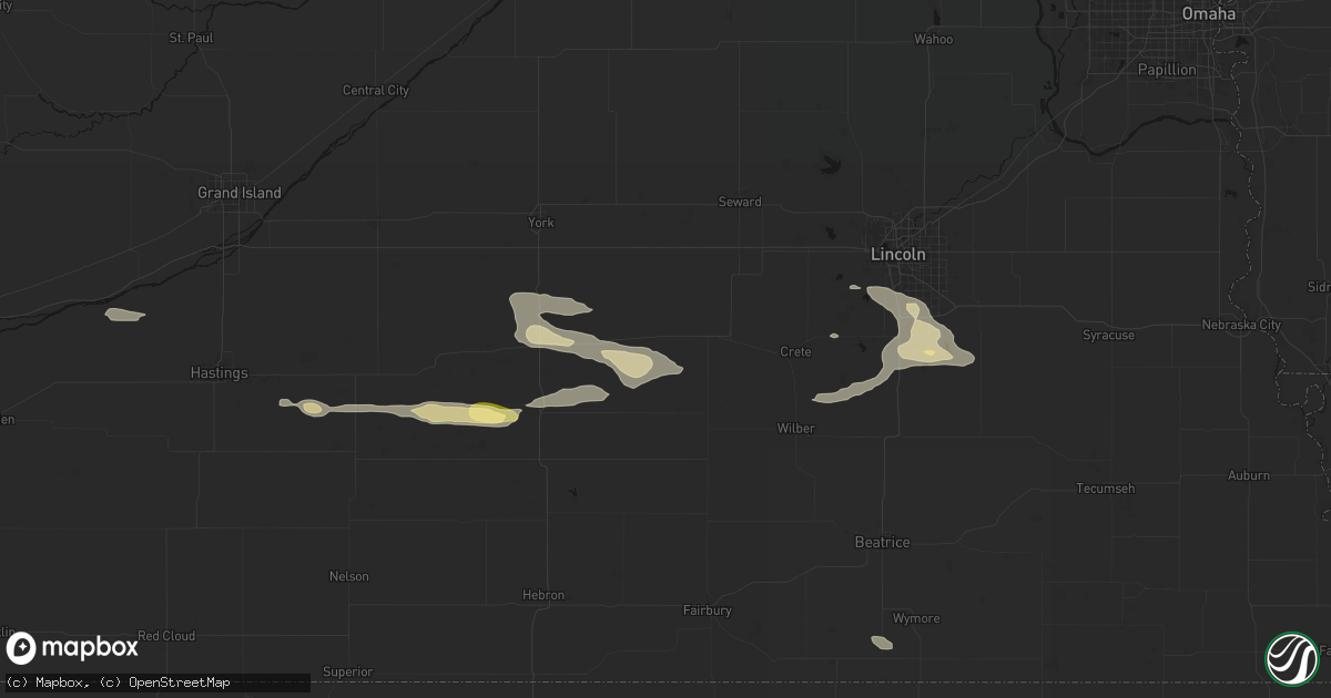 Hail map in Friend, NE on September 12, 2026