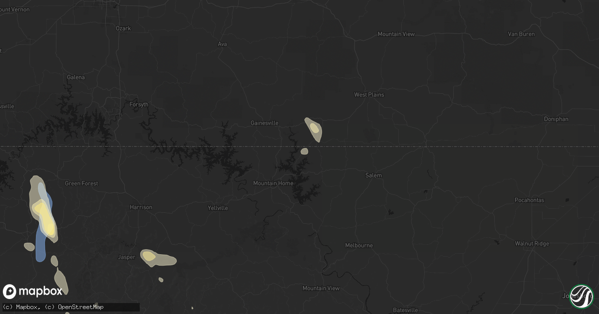 Hail map in Gamaliel, AR on September 12, 2026