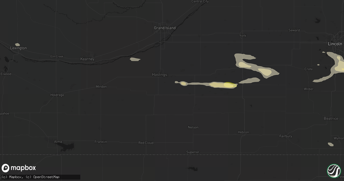Hail map in Glenvil, NE on September 12, 2026