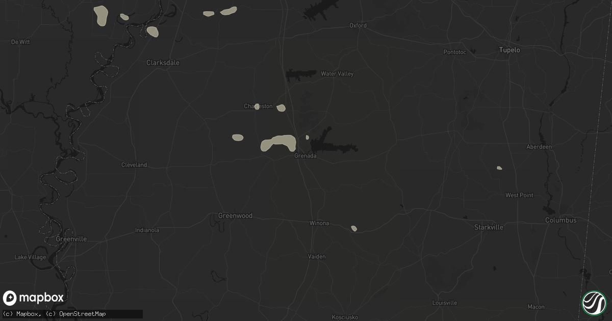 Hail map in Grenada, MS on September 12, 2026