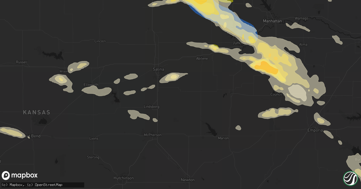 Hail map in Gypsum, KS on September 12, 2026