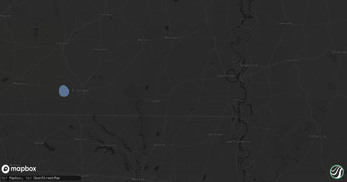Hail map in Hamburg, AR on September 12, 2026