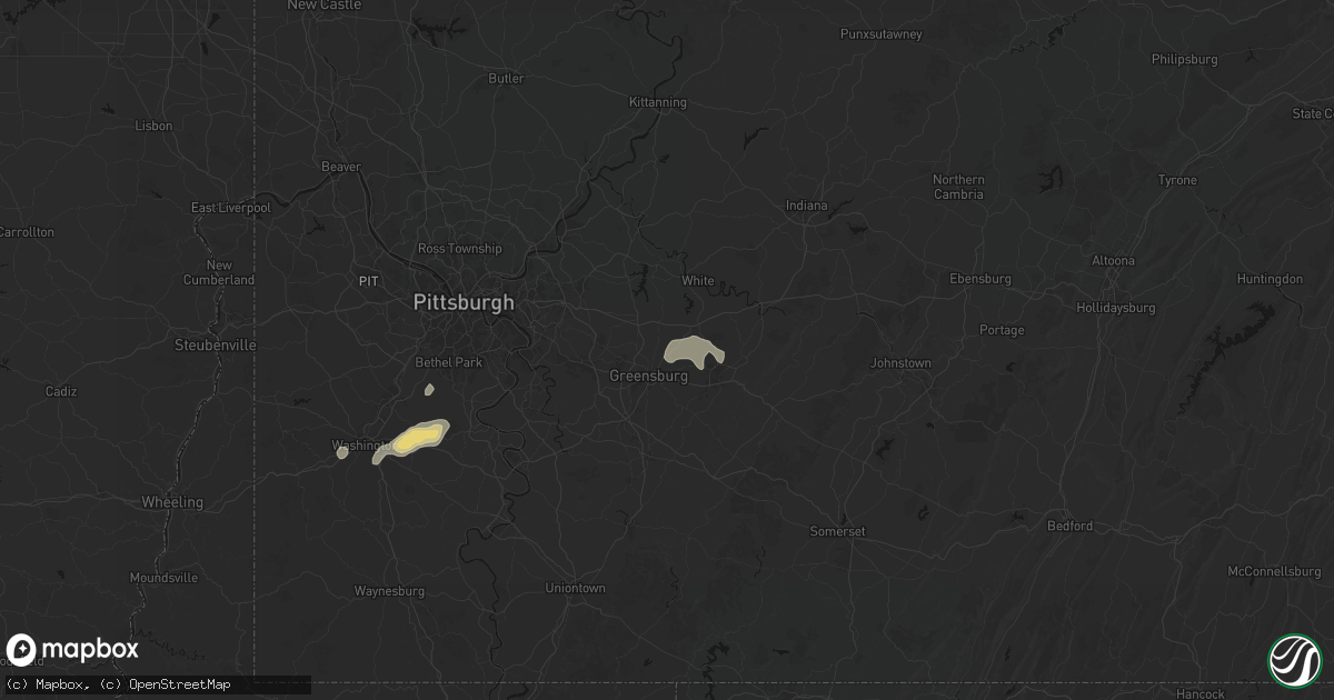 Hail map in Hannastown, PA on September 12, 2026