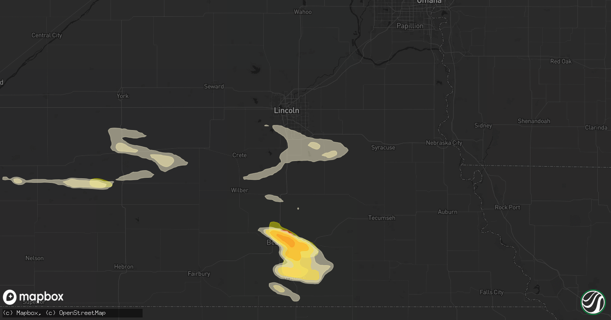 Hail map in Hickman, NE on September 12, 2026