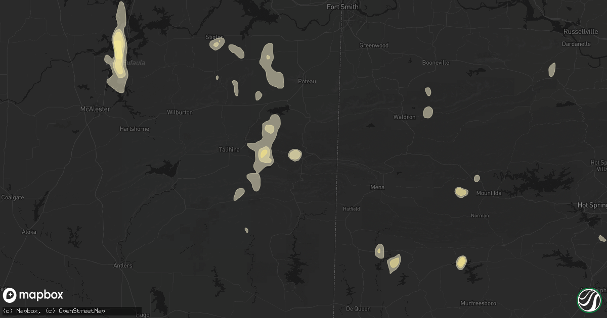Hail map in Hodgen, OK on September 12, 2026