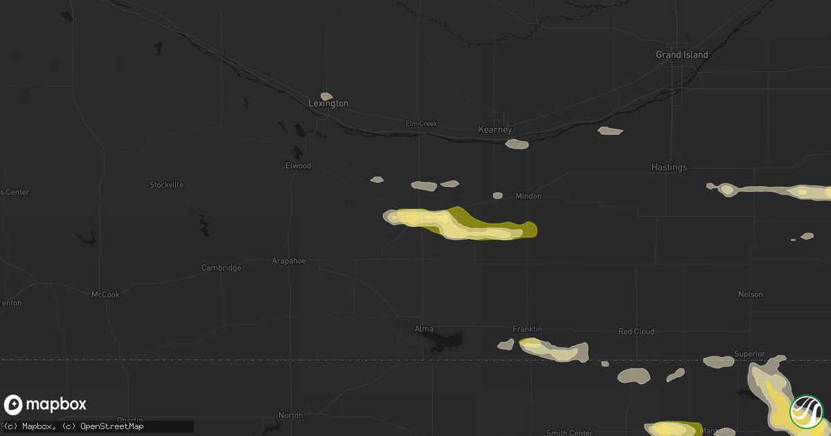 Hail map in Holdrege, NE on September 12, 2026