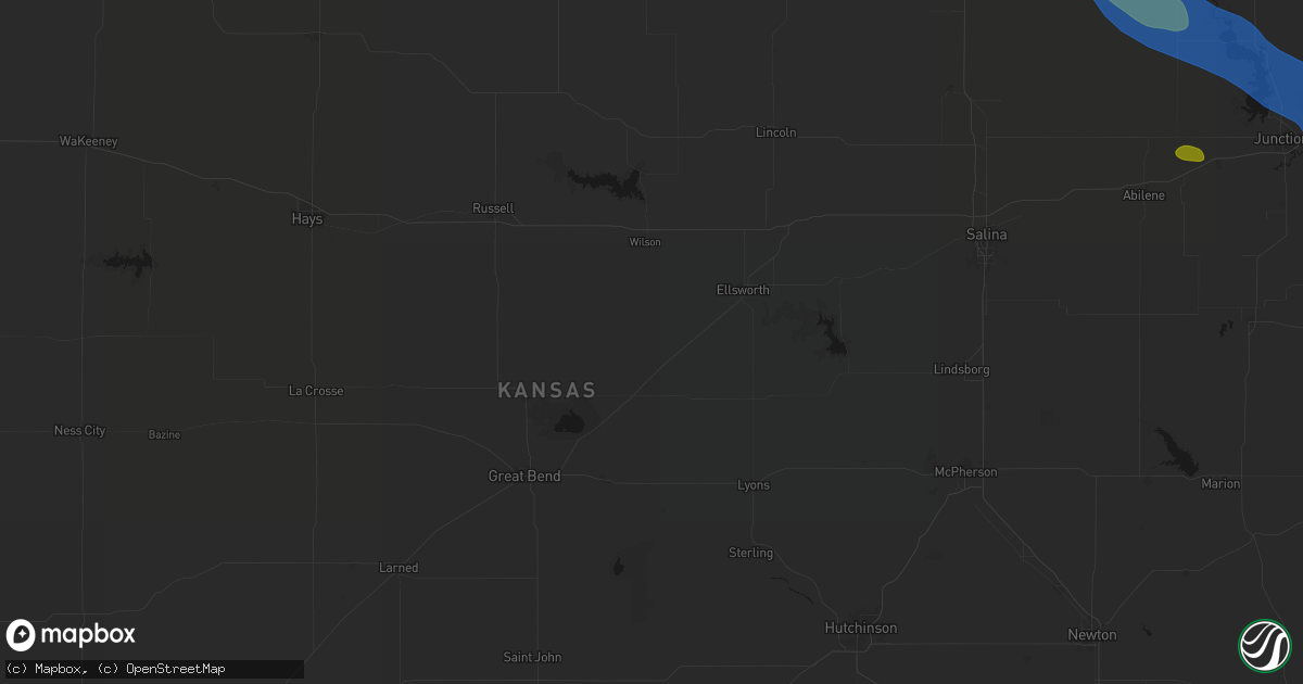 Hail map in Holyrood, KS on September 12, 2026