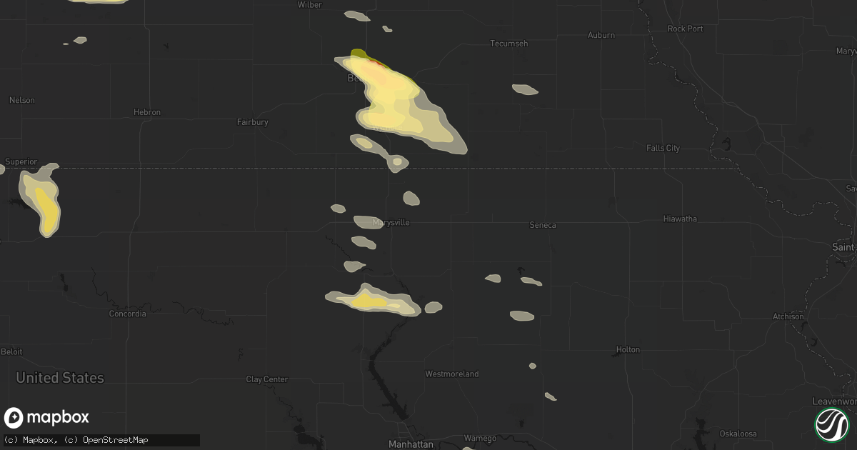 Hail map in Home, KS on September 12, 2026