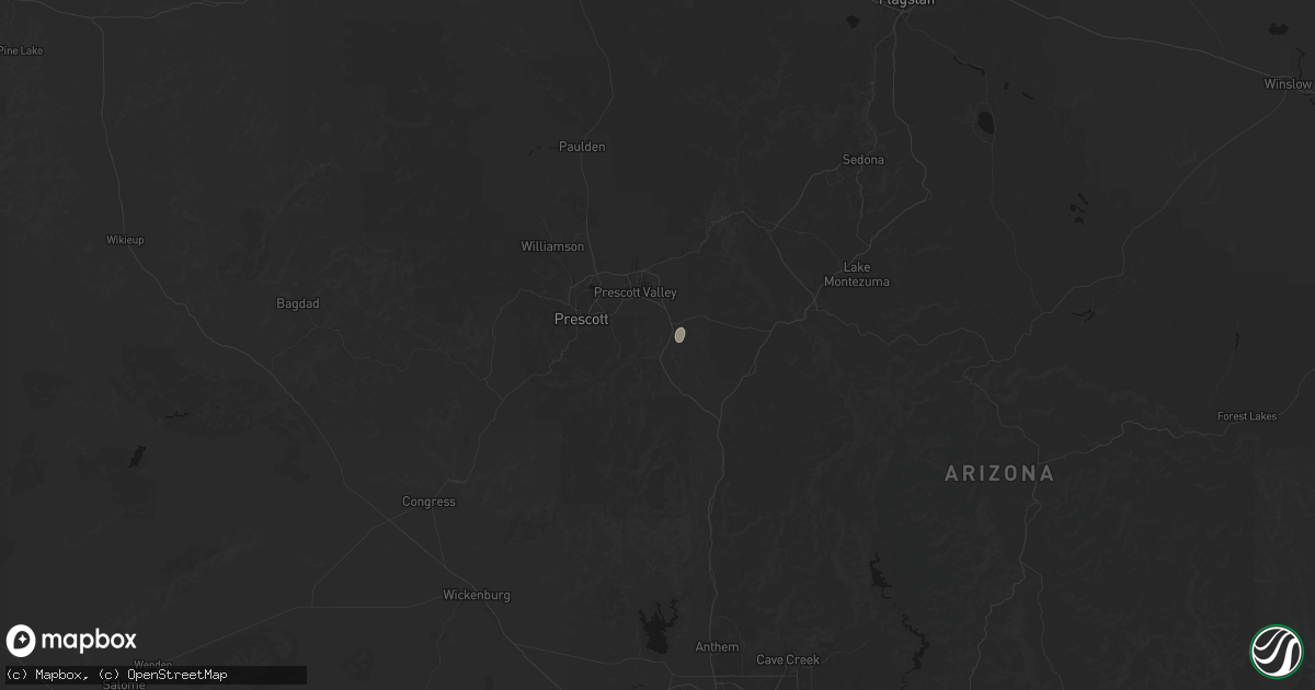Hail map in Humboldt, AZ on September 12, 2026