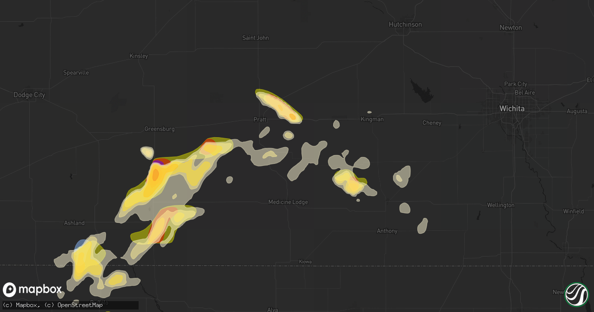 Hail map in Isabel, KS on September 12, 2026