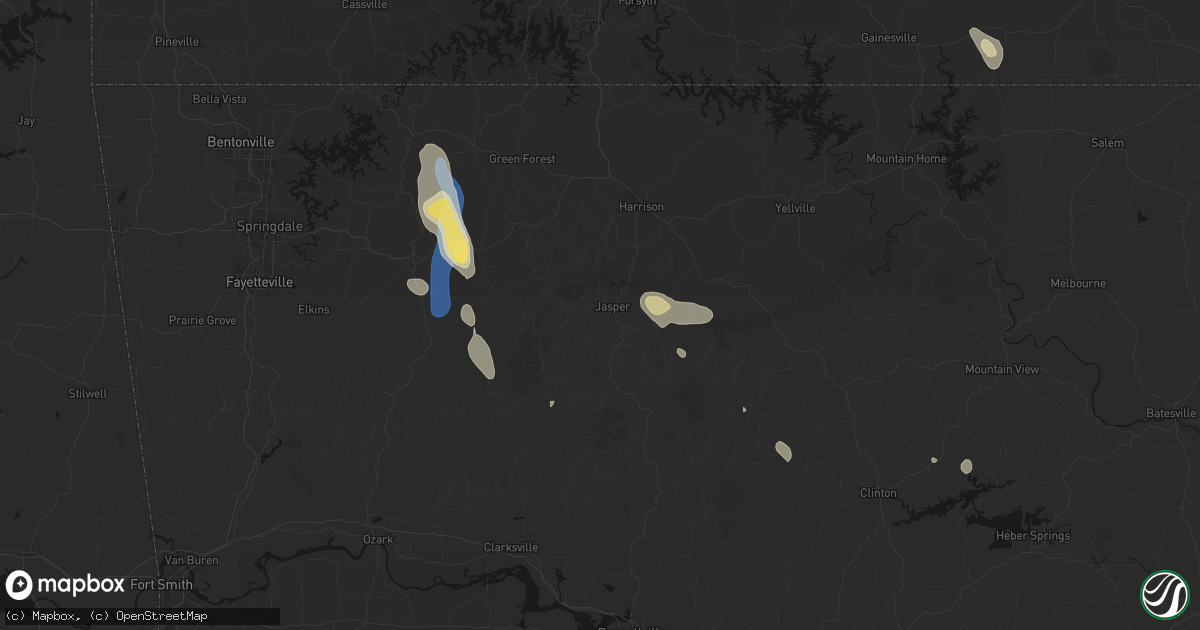 Hail map in Jasper, AR on September 12, 2026