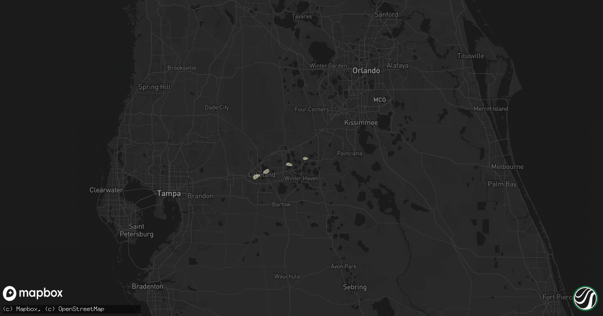 Hail map in Lake Alfred, FL on September 12, 2026
