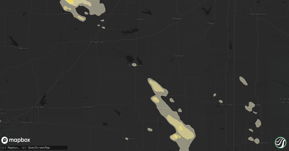 Hail map in Le Roy, KS on September 12, 2026