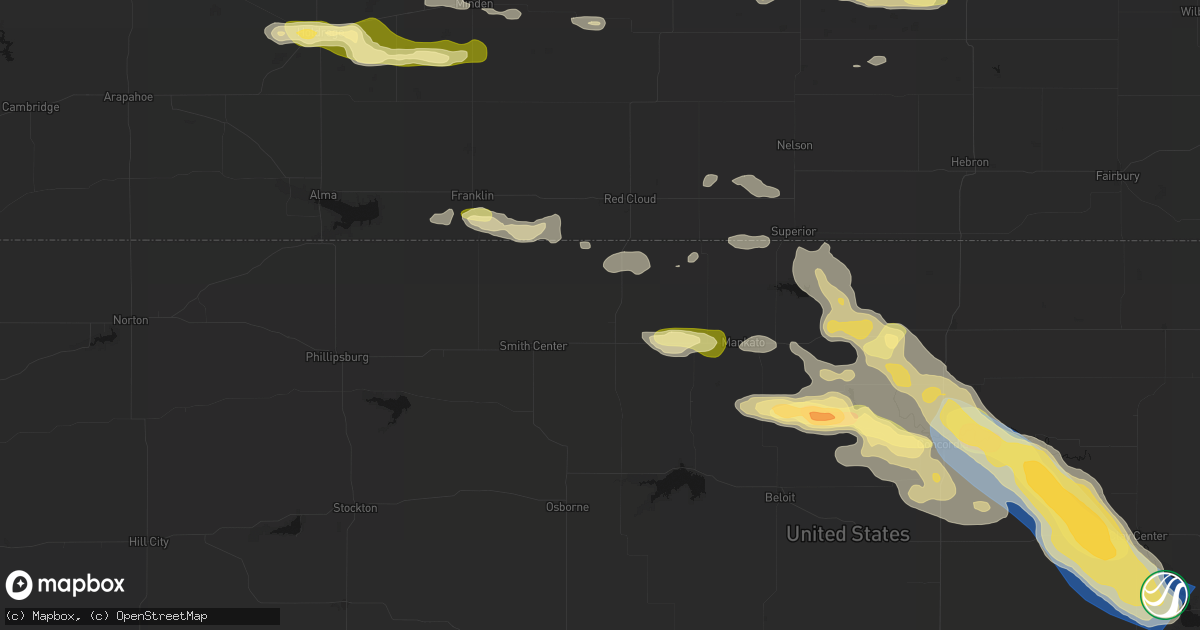 Hail map in Lebanon, KS on September 12, 2026