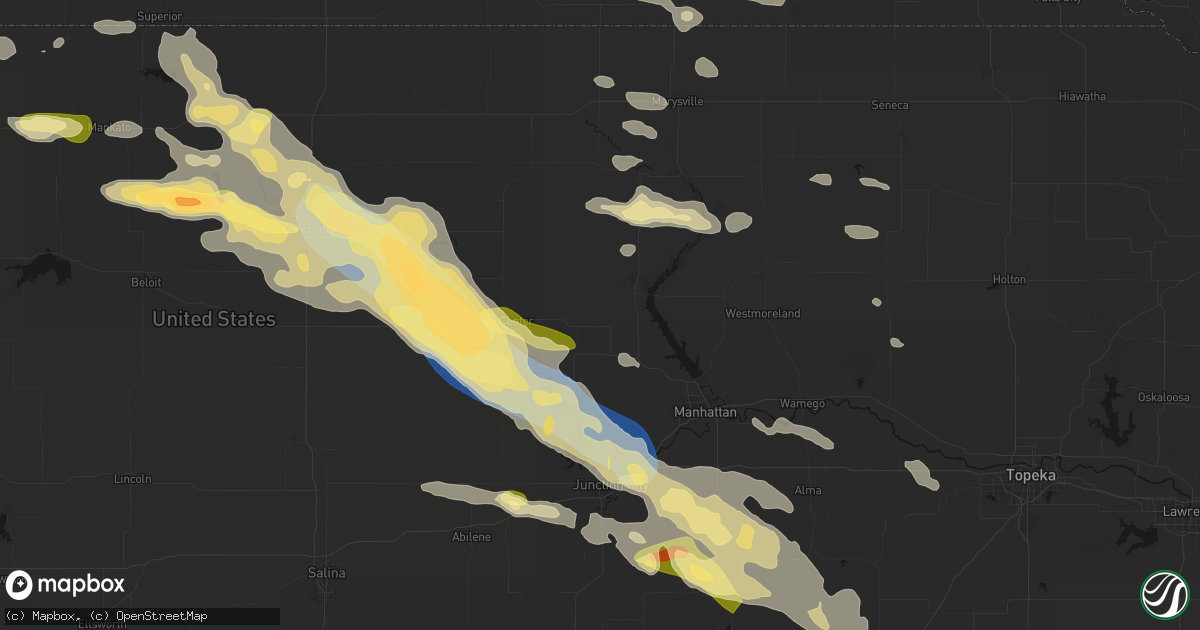 Hail map in Leonardville, KS on September 12, 2026