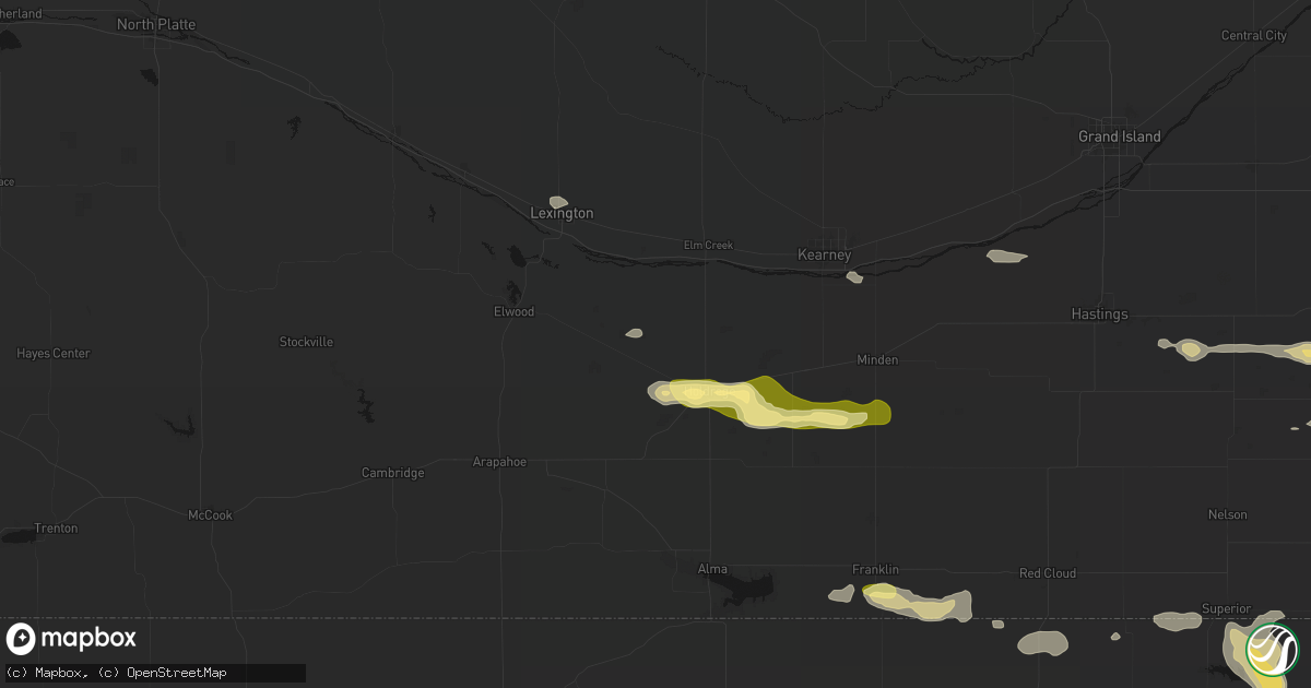 Hail map in Loomis, NE on September 12, 2026