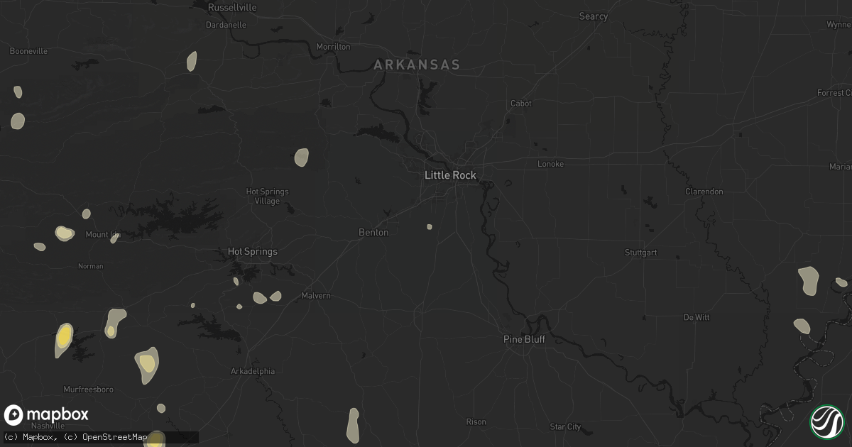 Hail map in Mabelvale, AR on September 12, 2026