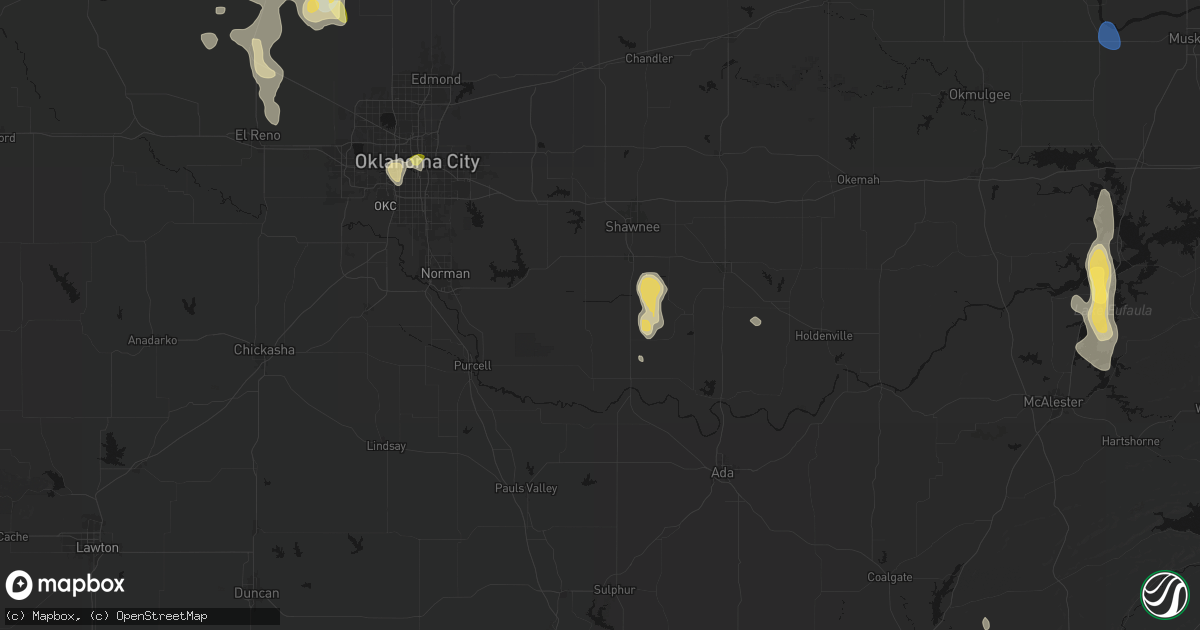 Hail map in Macomb, OK on September 12, 2026