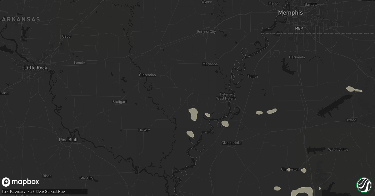Hail map in Marvell, AR on September 12, 2026
