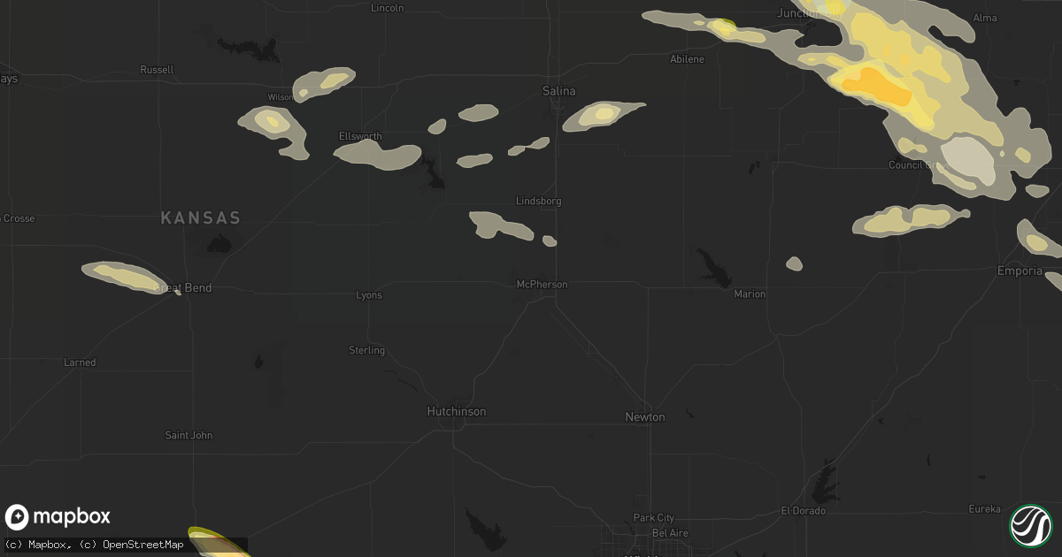 Hail map in Mcpherson, KS on September 12, 2026