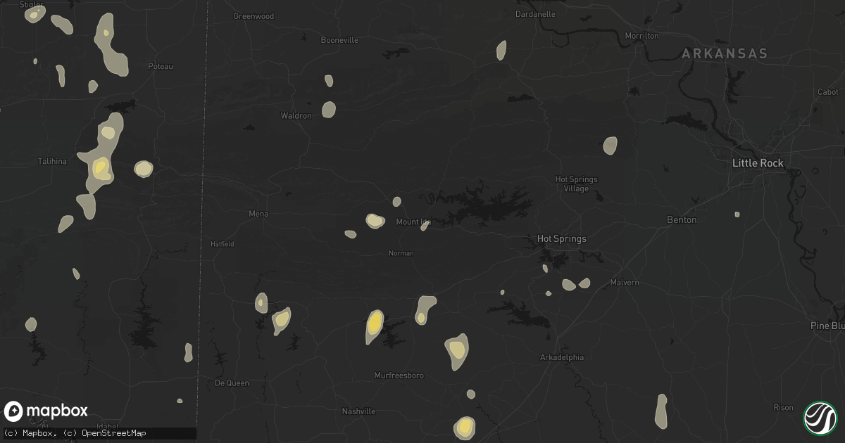 Hail map in Mount Ida, AR on September 12, 2026