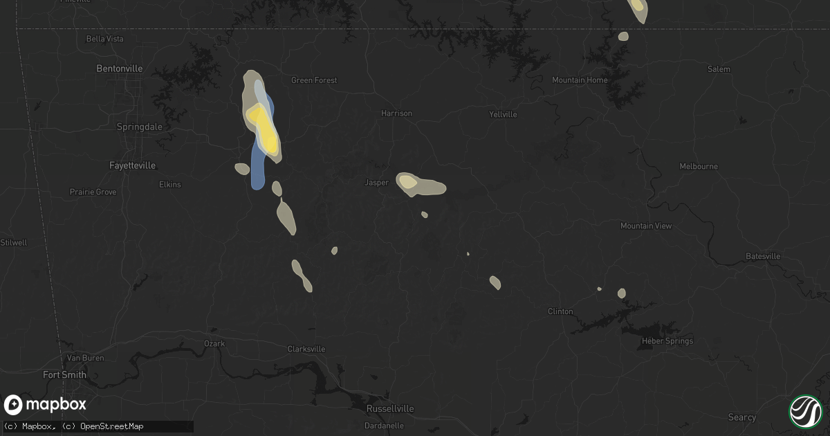 Hail map in Mount Judea, AR on September 12, 2026