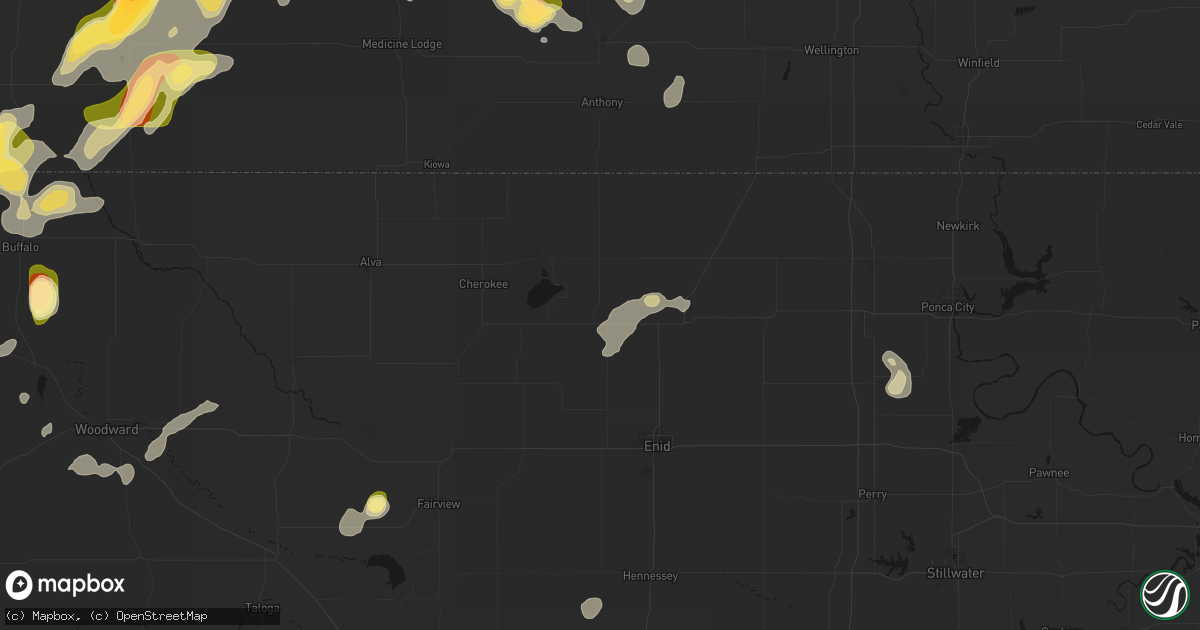Hail map in Nash, OK on September 12, 2026