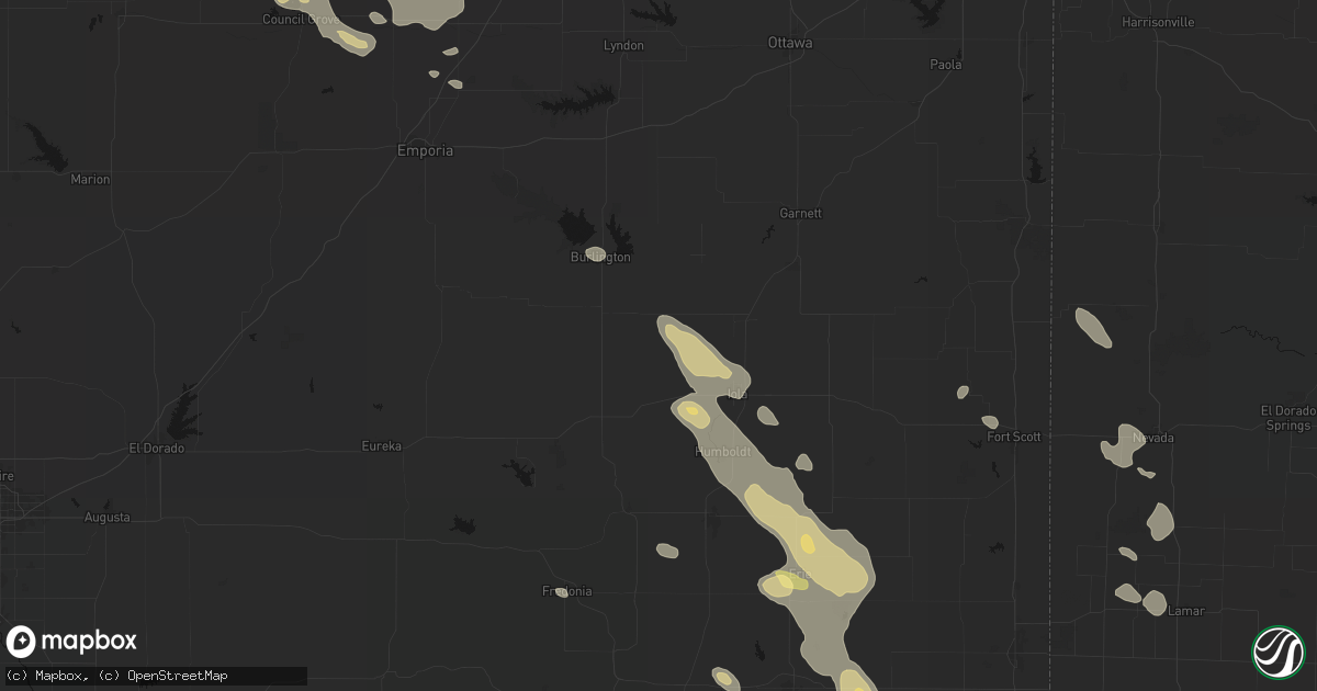 Hail map in Neosho Falls, KS on September 12, 2026