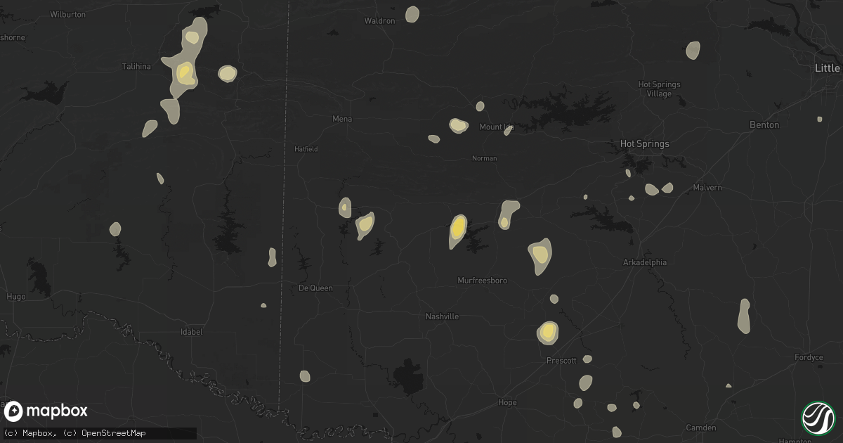 Hail map in Newhope, AR on September 12, 2026
