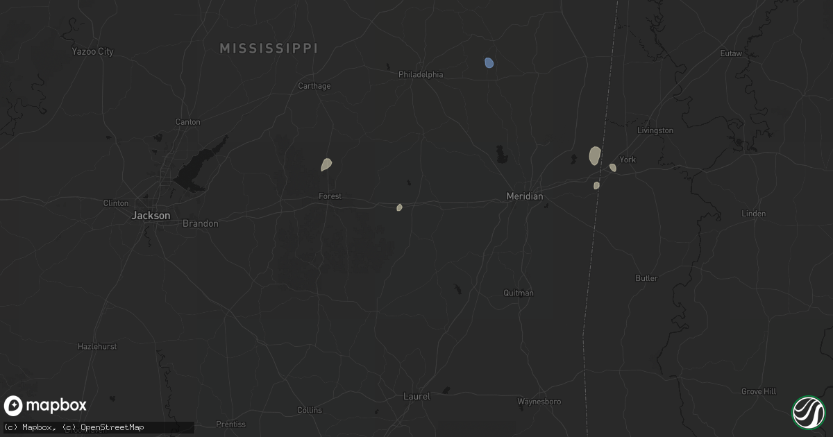Hail map in Newton, MS on September 12, 2026
